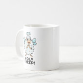 Heilige Schapen Funny Animal Pun Koffiemok (Voorkant links)
