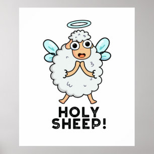 Heilige Schapen Funny Animal Pun Poster