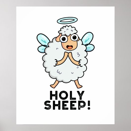 Heilige Schapen Funny Animal Pun Poster (Voorkant)