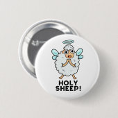 Heilige Schapen Funny Animal Pun Ronde Button 5,7 Cm (Voorkant /achterkant)