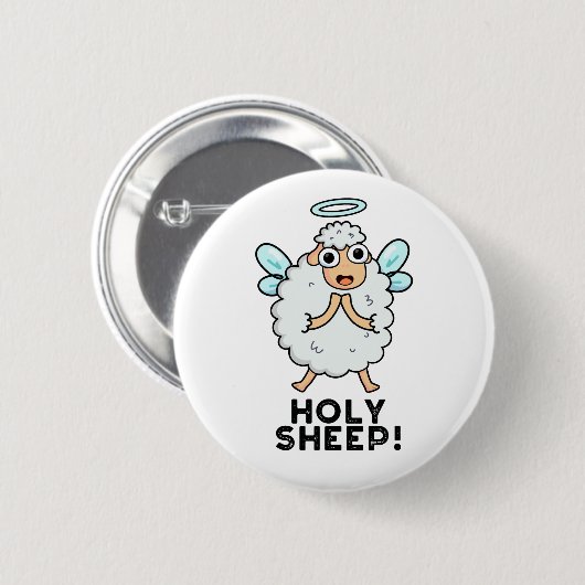 Heilige Schapen Funny Animal Pun Ronde Button 5,7 Cm (Voorkant /achterkant)