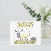 heilige schapenballen grappig ontrafgaren schapen briefkaart (Staand voorkant)
