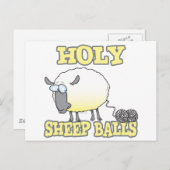 heilige schapenballen grappig ontrafgaren schapen briefkaart (Voorkant / Achterkant)
