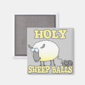 heilige schapenballen grappig ontrafgaren schapen magneet (Voorkant / Achterkant)