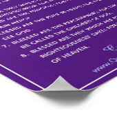 Heilige Schrift Matthew 5:3 tot 5:10 Beatitudes Poster (Hoek)