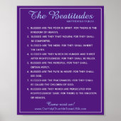 Heilige Schrift Matthew 5:3 tot 5:10 Beatitudes Poster (Voorkant)