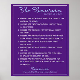 Heilige Schrift Matthew 5:3 tot 5:10 Beatitudes Poster