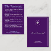 Heilige Schrift Matthew 5 Beatitudes uit Visitekaartje (Voorkant / Achterkant)