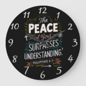 Heilige Schrift Versierd Shirt Grote Klok (Voorkant)