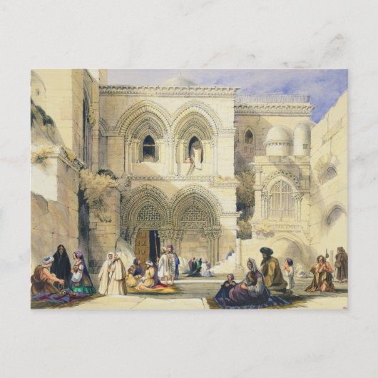 Heilige Sepulcher, in Jeruzalem (kleur litho) Briefkaart (Voorkant)