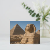 Heilige Sfinx Goddelijk Briefkaart Giza Piramides (Staand voorkant)