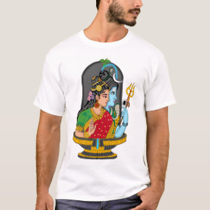 Heilige Shiva Parvati T-shirt – Goddelijke Liefde 