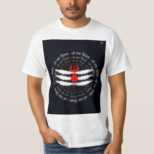 Heilige Shiva Trishul & Om Namah Shivaya Cirkel T- T-shirt