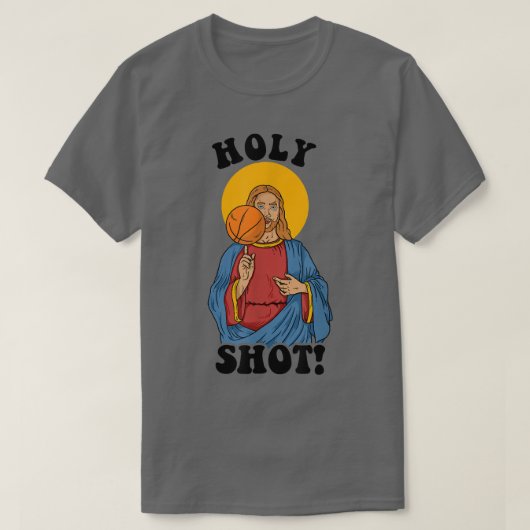 Heilige Shot Jesus Basketball Funny T-shirt (Design voorkant)