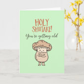 Heilige sjiieten Je bent de ouwe Pun Funny Birthda Kaart (Gele Bloem)