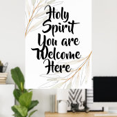 Heilige Spirt, welkom hier Poster (Thuiskantoor)