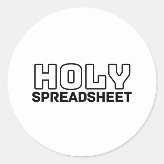 Heilige Spreadsheet Klassic Round Sticker (Voorkant)