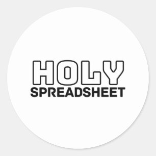 Heilige Spreadsheet Klassic Round Sticker