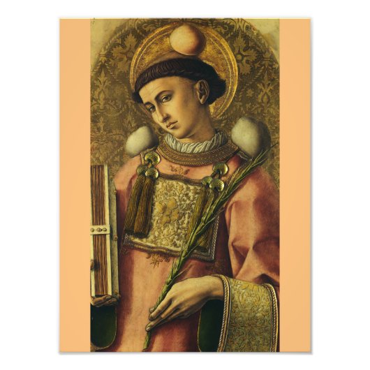 Heilige Stefanus Apostel van de Zeventig Protomart Foto Afdruk (Voorkant)