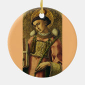 Heilige Stefanus Apostel van de Zeventig Protomart Keramisch Ornament (Achterkant)