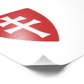 Heilige Stefanus Hongaars Kruis Symbool Hongarije  Foto Afdruk (Hoek)