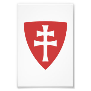 Heilige Stefanus Hongaars Kruis Symbool Hongarije  Foto Afdruk