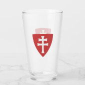 Heilige Stefanus Hongaars Kruis Symbool Hongarije  Glas (Achterkant)