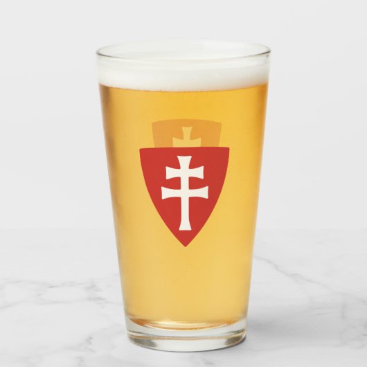 Heilige Stefanus Hongaars Kruis Symbool Hongarije  Glas (Voorkant gevuld)
