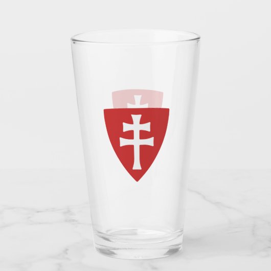 Heilige Stefanus Hongaars Kruis Symbool Hongarije  Glas (Voorkant)