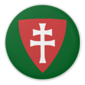 Heilige Stefanus Hongaars Kruis Symbool Hongarije  Keramische Knop (Voorkant)