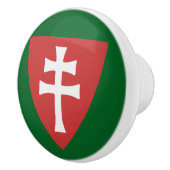 Heilige Stefanus Hongaars Kruis Symbool Hongarije  Keramische Knop (Rechts)