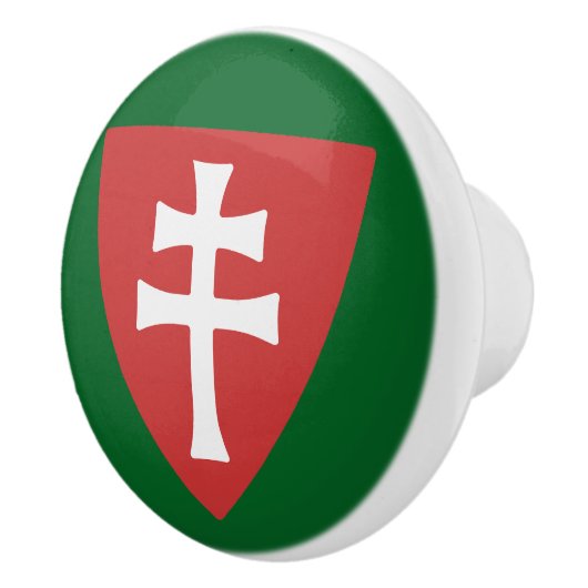 Heilige Stefanus Hongaars Kruis Symbool Hongarije  Keramische Knop (Rechts)