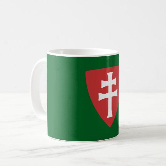 Heilige Stefanus Hongaars Kruis Symbool Hongarije  Koffiemok (Voorkant links)