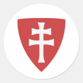 Heilige Stefanus Hongaars Kruis Symbool Hongarije  Ronde Sticker (Voorkant)