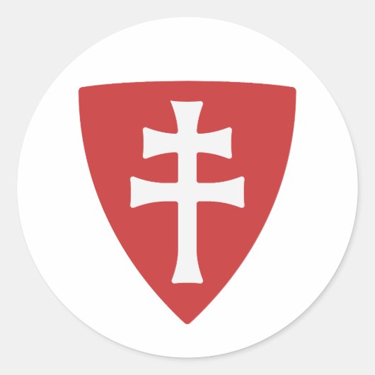 Heilige Stefanus Hongaars Kruis Symbool Hongarije  Ronde Sticker (Voorkant)