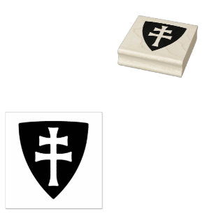 Heilige Stefanus Hongaars Kruis Symbool Hongarije Rubberstempel