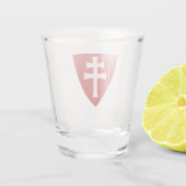 Heilige Stefanus Hongaars Kruis Symbool Hongarije  Shot Glas (Achterkant)