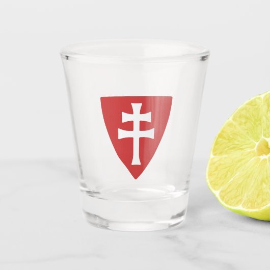 Heilige Stefanus Hongaars Kruis Symbool Hongarije  Shot Glas (Voorkant)