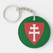 Heilige Stefanus Hongaars Kruis Symbool Hongarije Sleutelhanger (Voorkant)