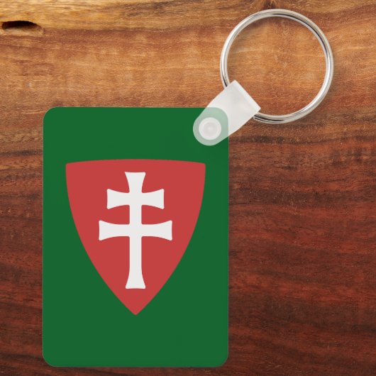 Heilige Stefanus Hongaars Kruis Symbool Hongarije  Sleutelhanger (Achterkant)