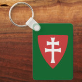 Heilige Stefanus Hongaars Kruis Symbool Hongarije Sleutelhanger (Voorkant)