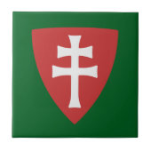 Heilige Stefanus Hongaars Kruis Symbool Hongarije  Tegeltje (Voorkant)