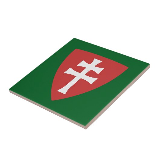 Heilige Stefanus Hongaars Kruis Symbool Hongarije  Tegeltje (Zijkant)