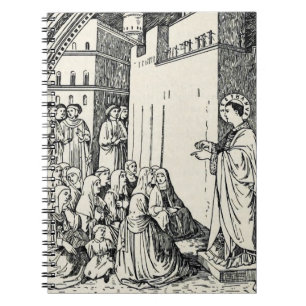 Heilige Stefanus Prediking door Fra Angelico Notitieboek