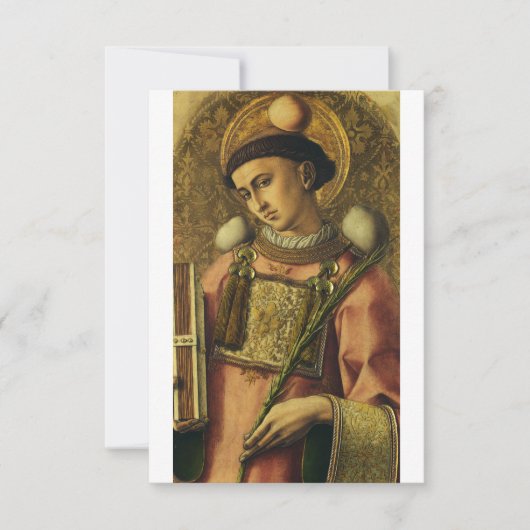 Heilige Stefanus Religieuze Kunst Heilige Kaart (Voorkant)