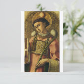 Heilige Stefanus Religieuze Kunst Heilige Kaart (Staand voorkant)