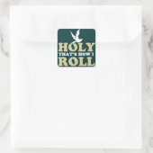 Heilige Stoel, zo ben ik aan het rollen. Vierkante Sticker (Tas)