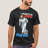 Heilige Strike Bowling Jezus T-shirt (Voorkant)