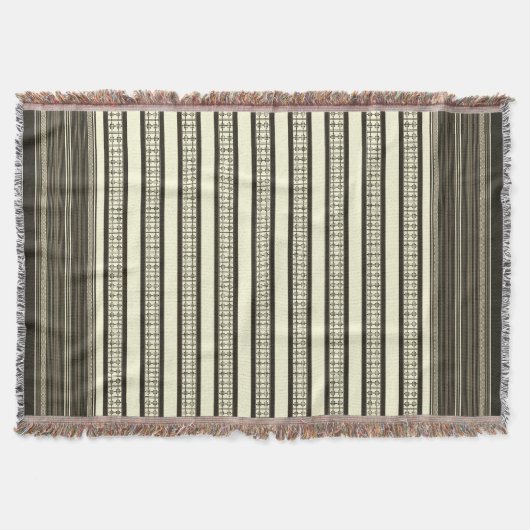 Heilige Symbolen: Afrikaanse Mali Mudcloth-geïnspi Deken (Voorkant)