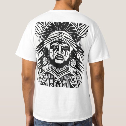 Heilige Symbolen: Native American Linework Design. T-shirt (Achterkant)